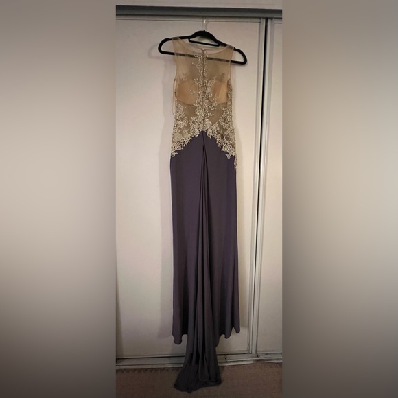 Custom made Formal/ Prom Dress, with train and built in support. Rhinestones. - Picture 3 of 8